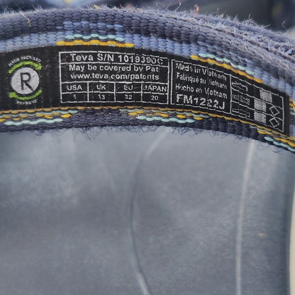 Teva Hurricane XLT2 Kid 1 Sandal Kishi Dark Blue Hook & Loop Straps Outdoor Gorp - Picture 5 of 11